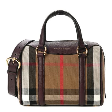 BURBERRY Derby Calfskin Small Alchester Bowling Bag 